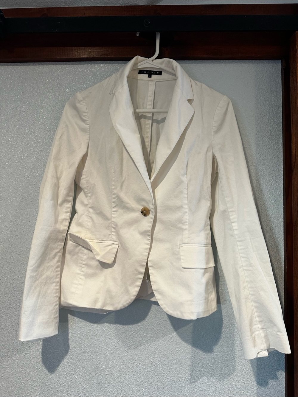 Theory Women’s Blazer Jacket Size 4 White